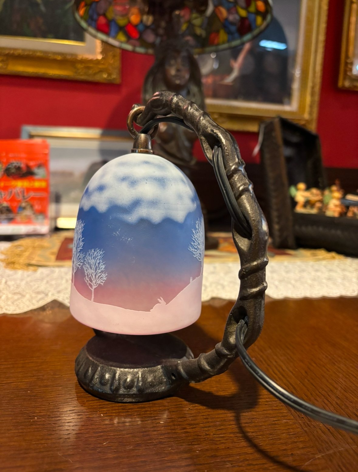 チコ様こもれび工房宙吹きテーブルランプぶどう