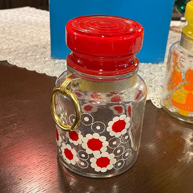 昭和レトロ アデリアグラスセット ポット 容器 GLASS WARE SET （箱 
