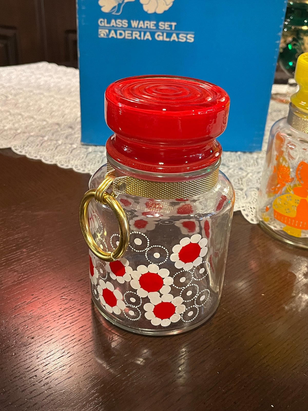 昭和レトロ アデリアグラスセット ポット 容器 GLASS WARE SET （箱