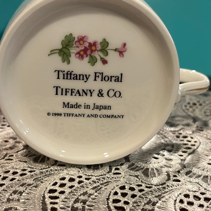 日本製 TIFFANY&Co ティファニー フローラル マグカップ 2個 日本製 TIFFANY&Co ティファニー フローラル マグカップ 2個