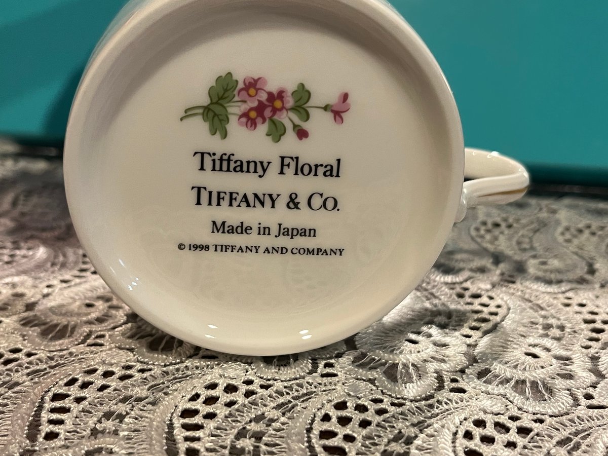 日本製 TIFFANY&Co ティファニー フローラル マグカップ 2個 日本製 TIFFANY&Co ティファニー フローラル マグカップ 2個