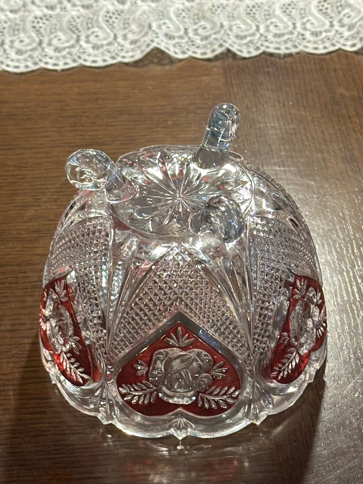 ホフバウアー（HOFBAUER) クリスタルキャンディポットドイツ製