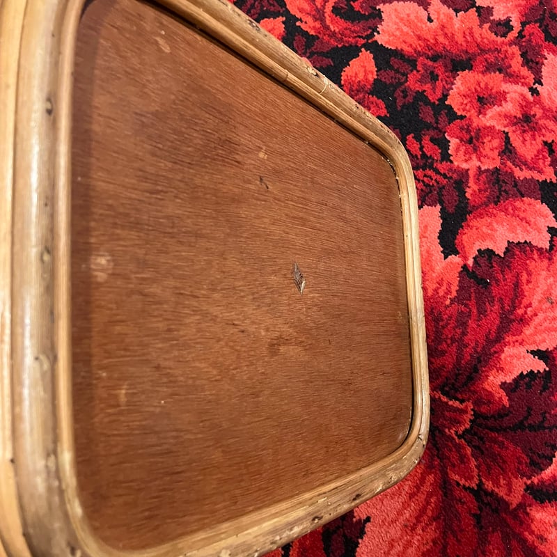 ラタントレイ レトロな籐のお盆 | アンティーク家具と喫茶キャバレーの