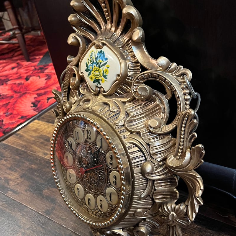 【良品】アンティーク時計 イタリア製 ロココ調 ユンハンス 良品】アンティーク時計 イタリア製 ロココ調 ユンハンス