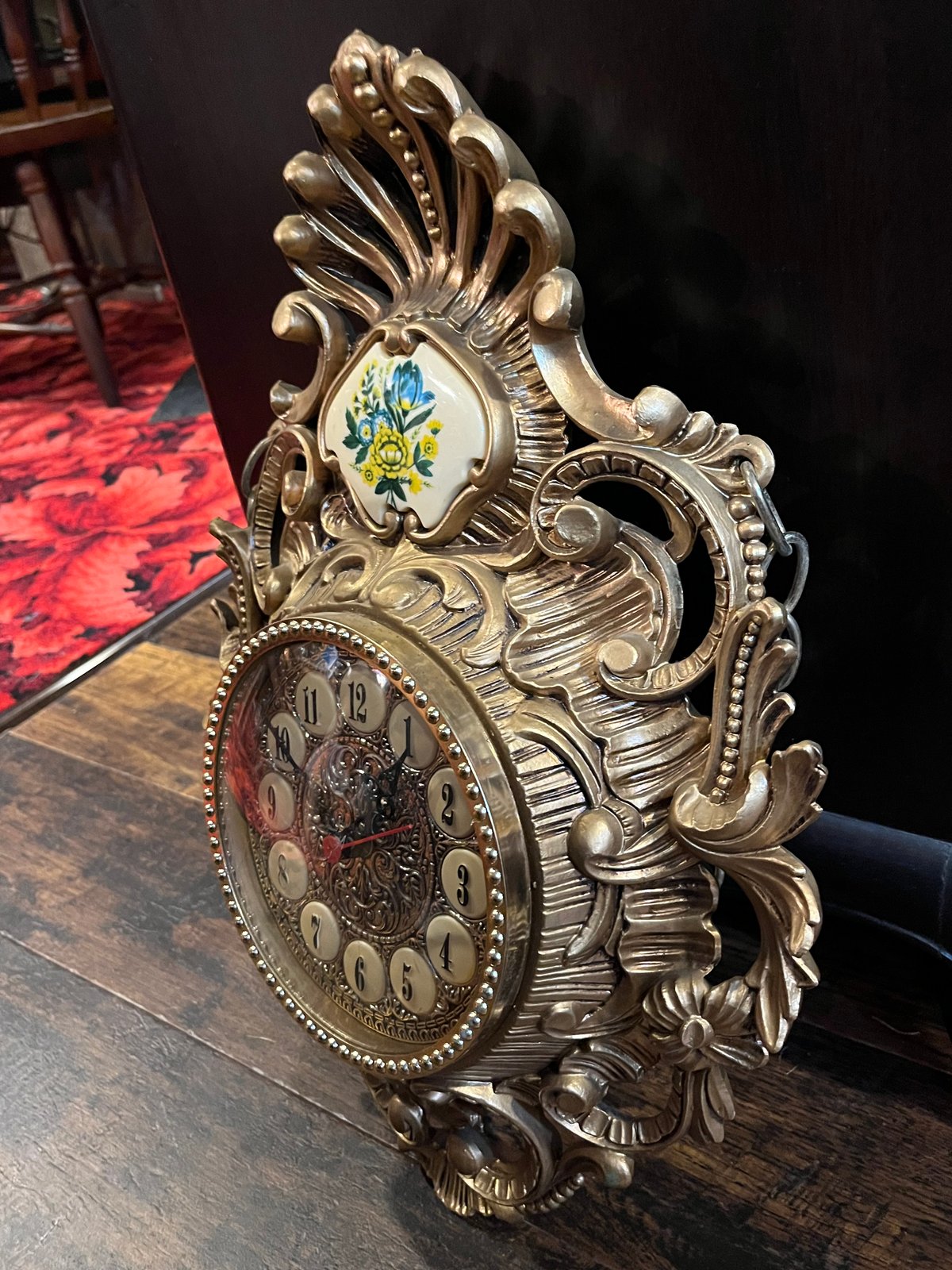 【良品】アンティーク時計 イタリア製 ロココ調 ユンハンス 良品】アンティーク時計 イタリア製 ロココ調 ユンハンス 良品
