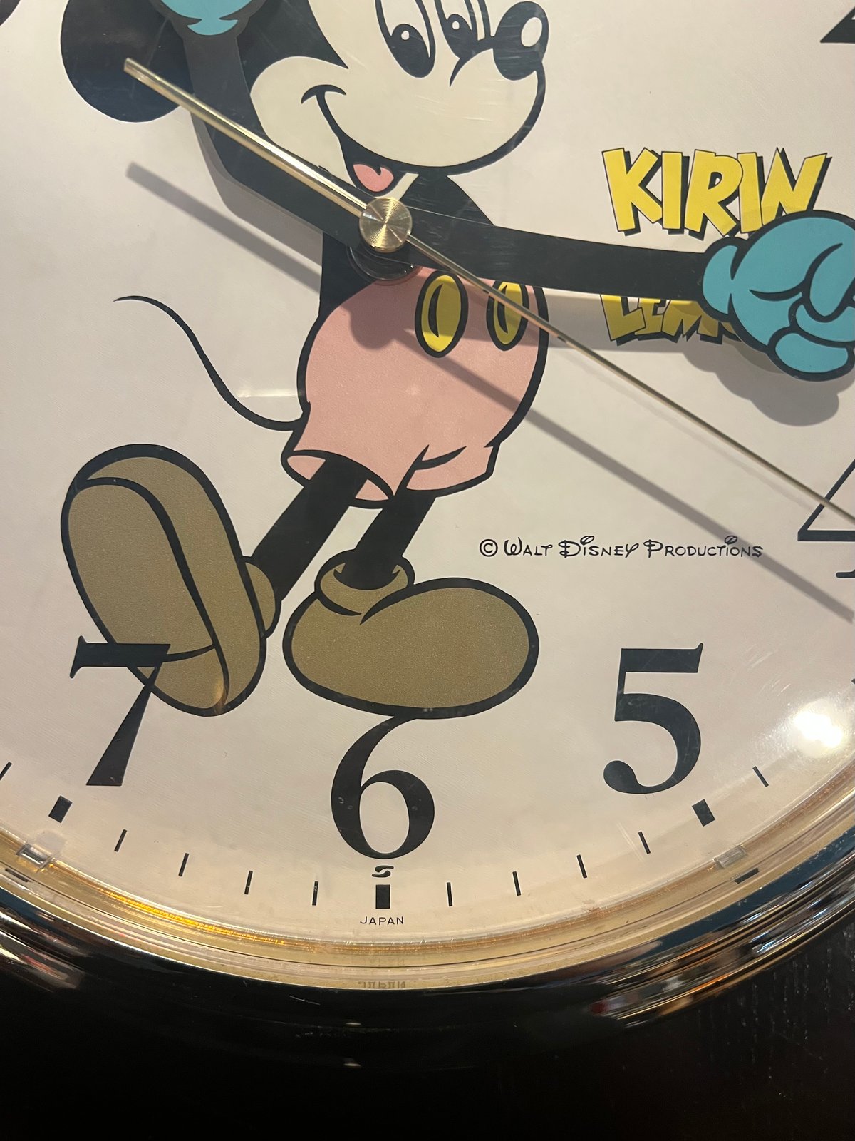 昭和レトロ KIRIN LEMONミッキー壁掛け時計 | アンティーク家具と喫茶