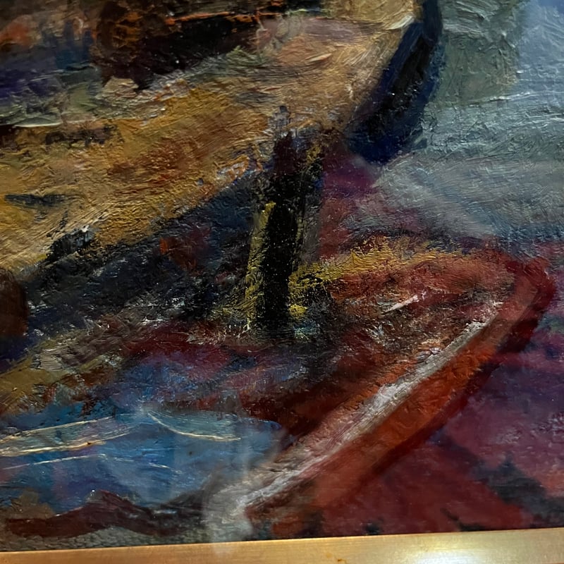油絵 風景画 花柄の高級額縁 ロココ調額縁 | アンティーク家具と