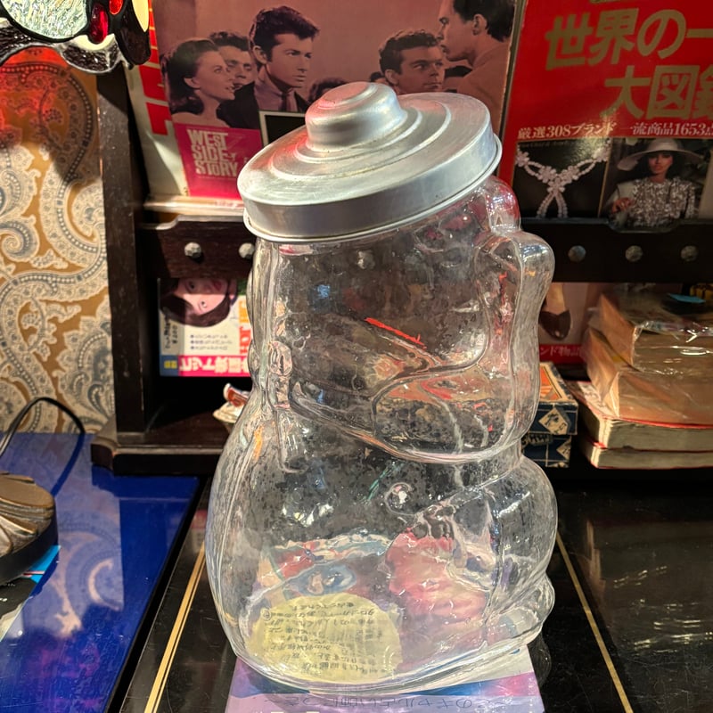 駄菓子屋容器【昭和レトロ】猫の瓶 | アンティーク家具と喫茶