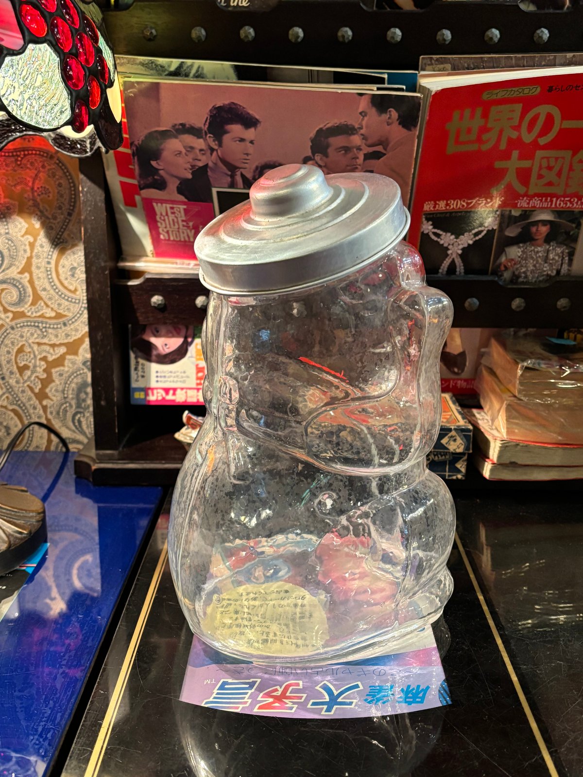 駄菓子屋容器【昭和レトロ】猫の瓶 | アンティーク家具と喫茶