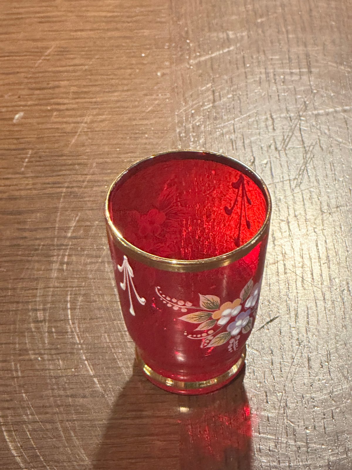 ラグジュアリーなベネチアングラスセット 赤 | アンティーク家具と喫茶