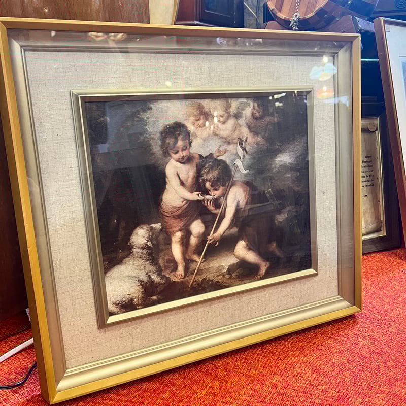 ムリーリョ 「貝殻の子供たち」複製絵画 | アンティーク家具と喫茶