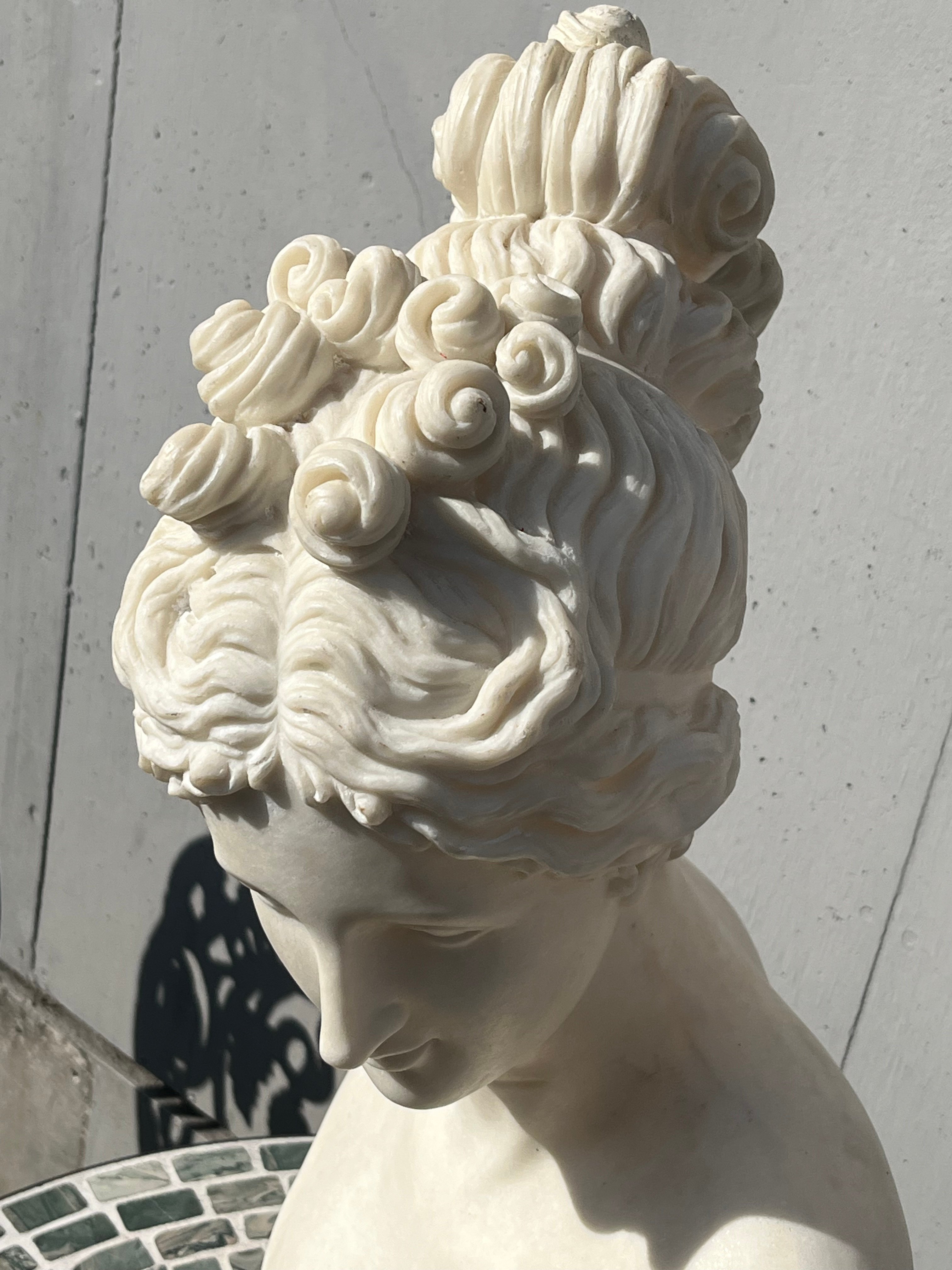 古代ヴィーナス 胸像 アラバスター アクセサリー掛け | アンティーク