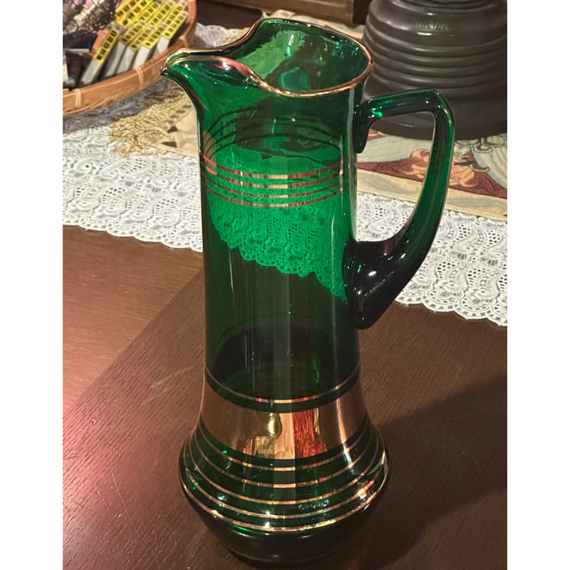 ボヘミアングラス 水差し&グラスセット | アンティーク家具と喫茶