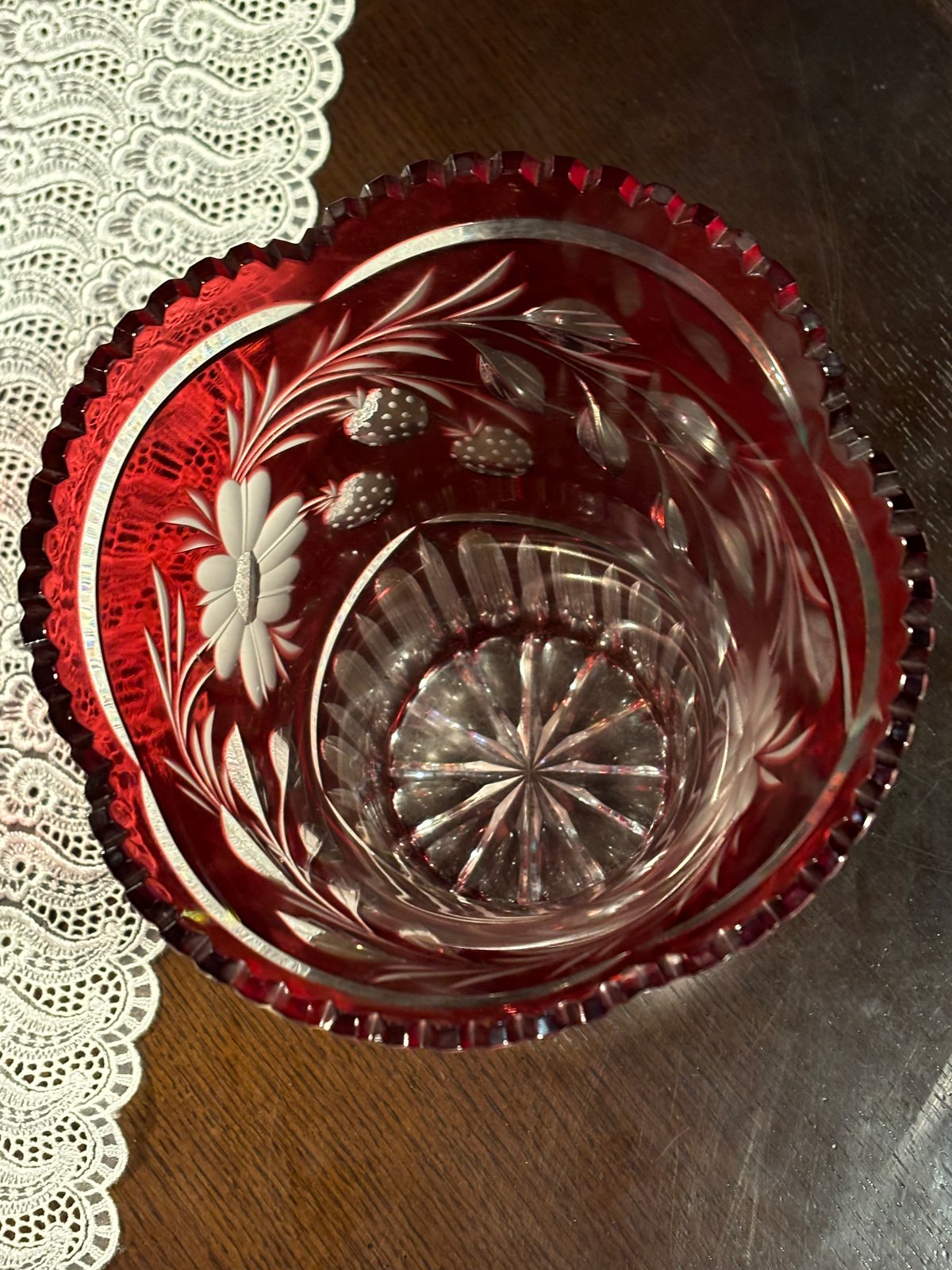 カットガラス 花瓶 フラワーベース ドイツ製 | アンティーク家具と喫茶