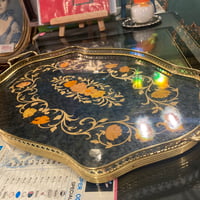 イタリア製  象嵌のトレー
