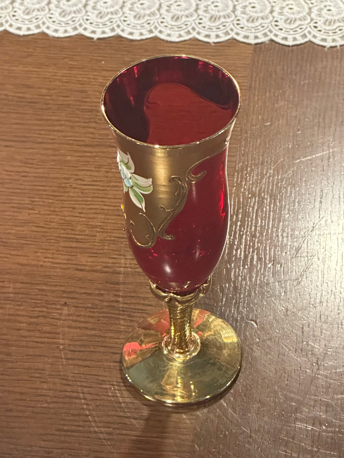 ラグジュアリーなベネチアングラスセット 赤 | アンティーク家具と喫茶