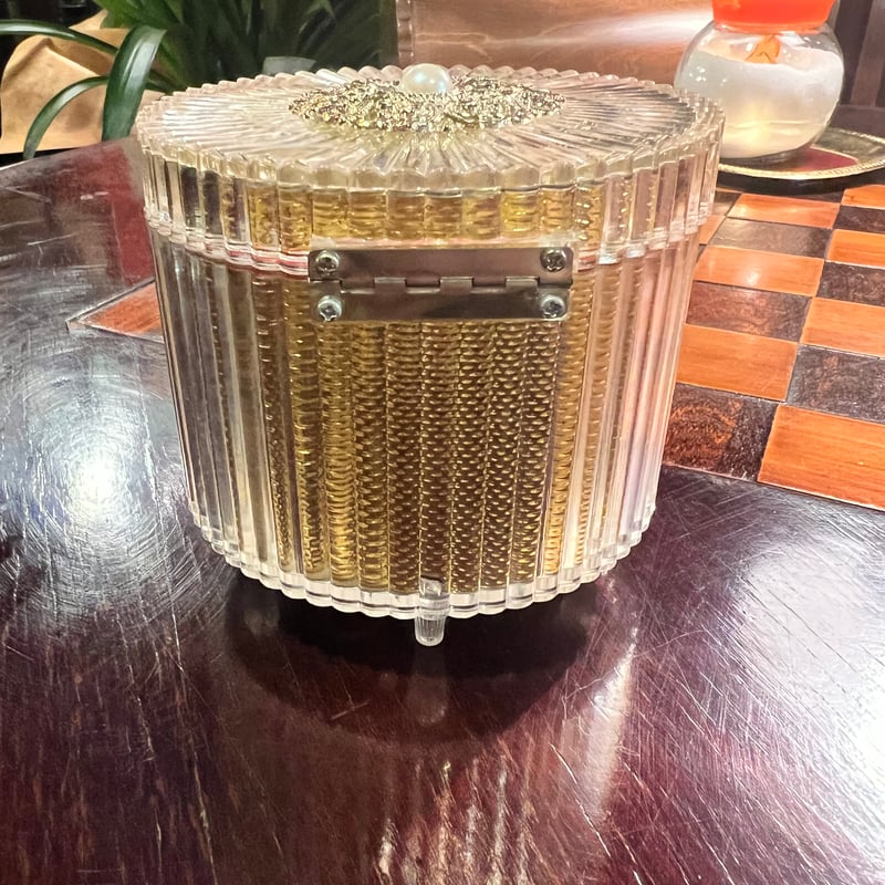 昭和レトロ オルゴール付きキラキラ宝石箱 | アンティーク家具と喫茶