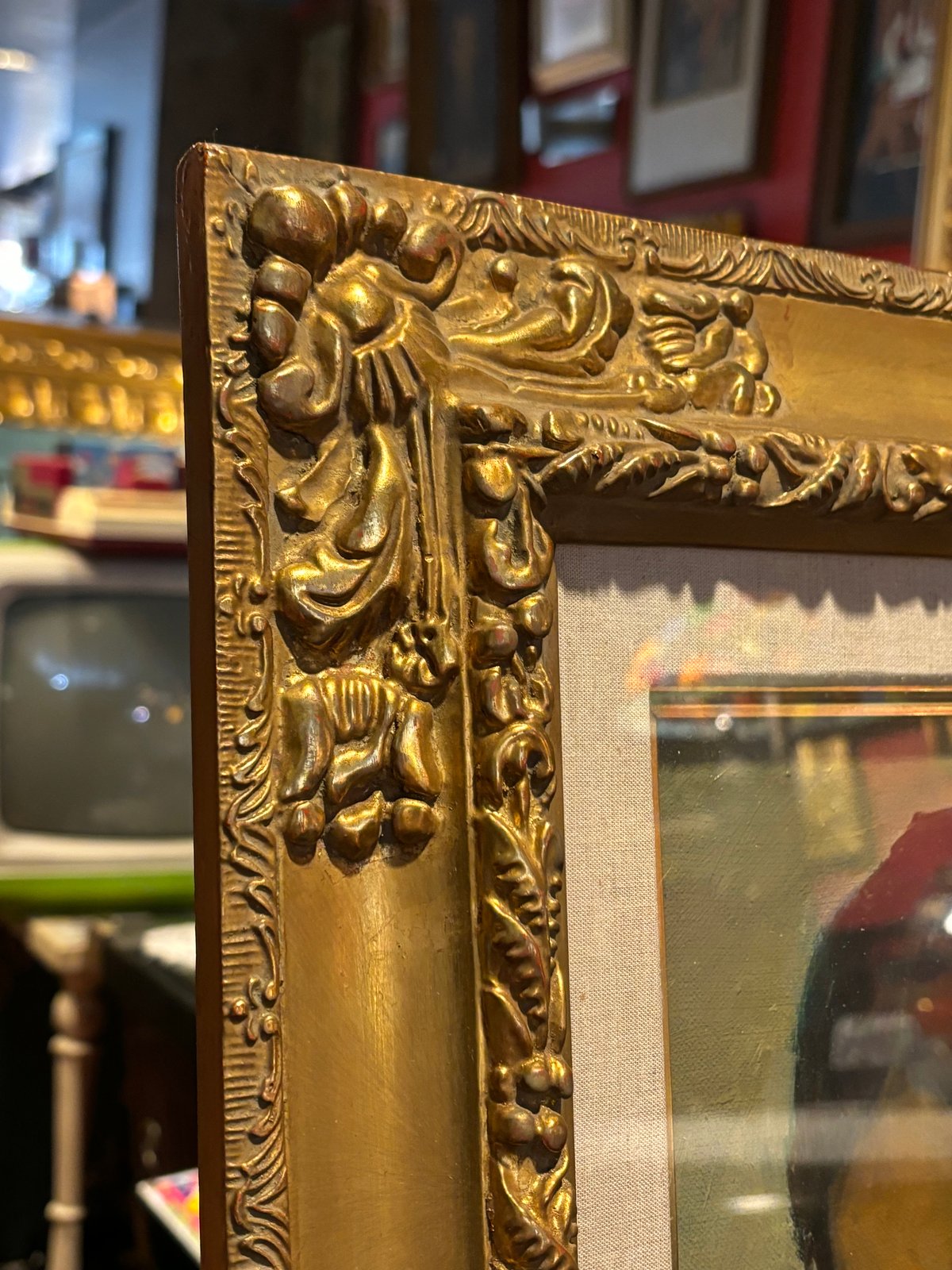 女性の肖像画 高級額縁 画家不明 | アンティーク家具と喫茶キャバレー