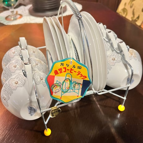 コーヒーラック　カップ&ソーサー6客セット