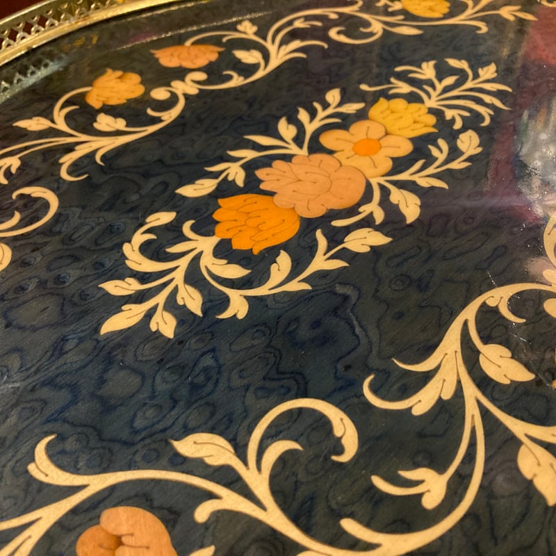 イタリア製 象嵌のトレー | アンティーク家具と喫茶キャバレーのネット