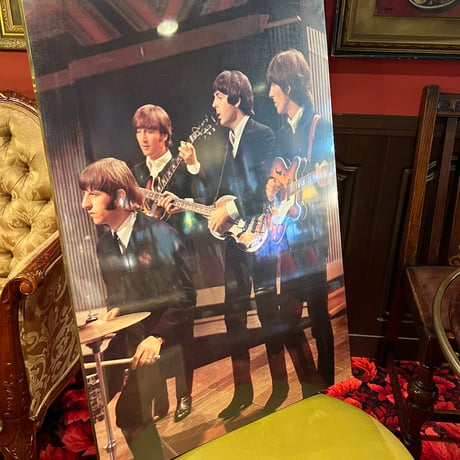 【当時物】BEATLES ビートルズ　木板パネルポスター