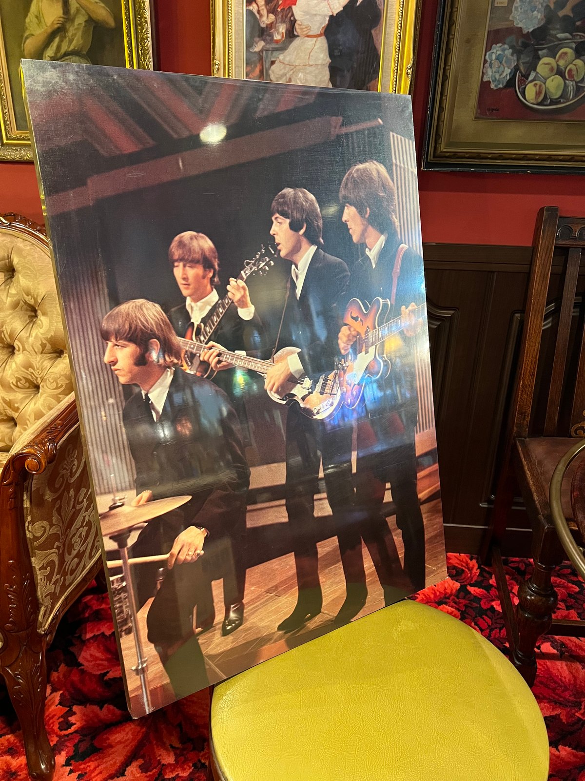 当時物】BEATLES ビートルズ 木板パネルポスター | アンティーク