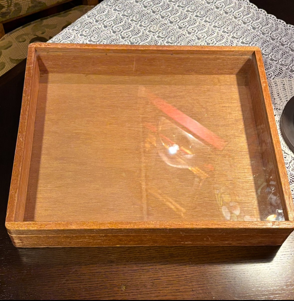 アンティーク ショーケース カットガラス 昭和レトロ 宝飾品ケース 木製 木製ガラスショーケース | アンティーク家具と喫茶キャバレーのネット