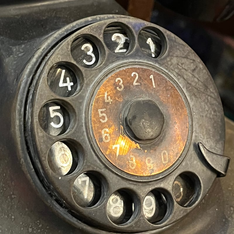 アンティーク ドイツ製 黒電話 回転式ダイヤル電話 | アンティーク家具