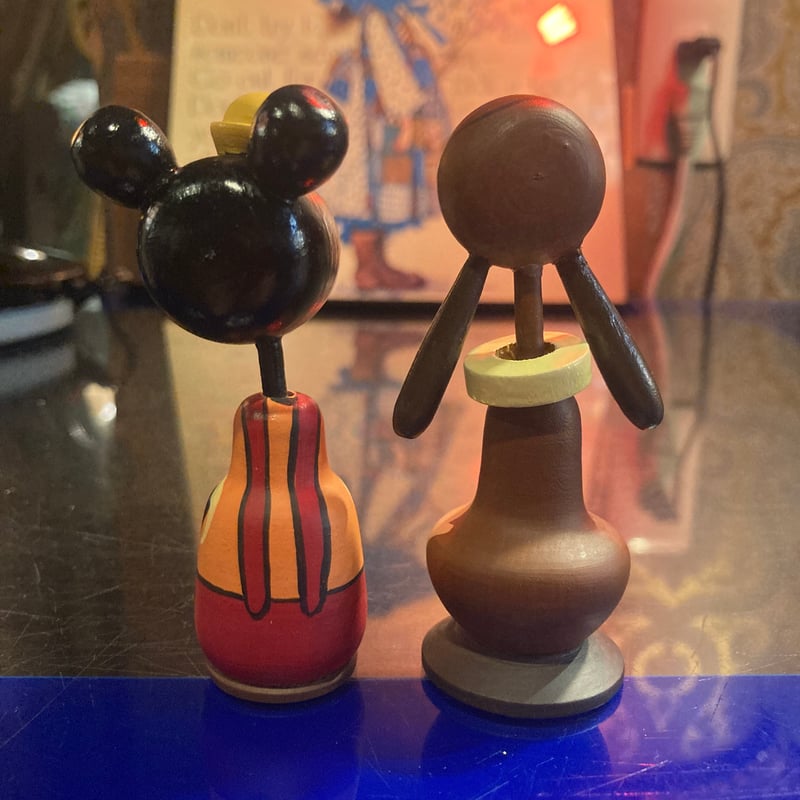 ディズニー 木製こけし 4点セット | アンティーク家具と喫茶キャバレー
