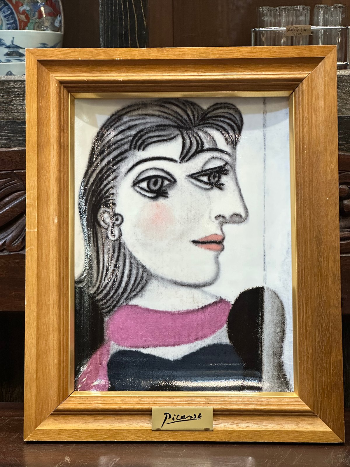 ピカソ　アートポスター　ドラ マールの肖像画　ドラマール　ピカソ美術館　額装品 Amazon.co.jp: パブロ・ピカソ 《ドラ・マールの肖像》複製名画