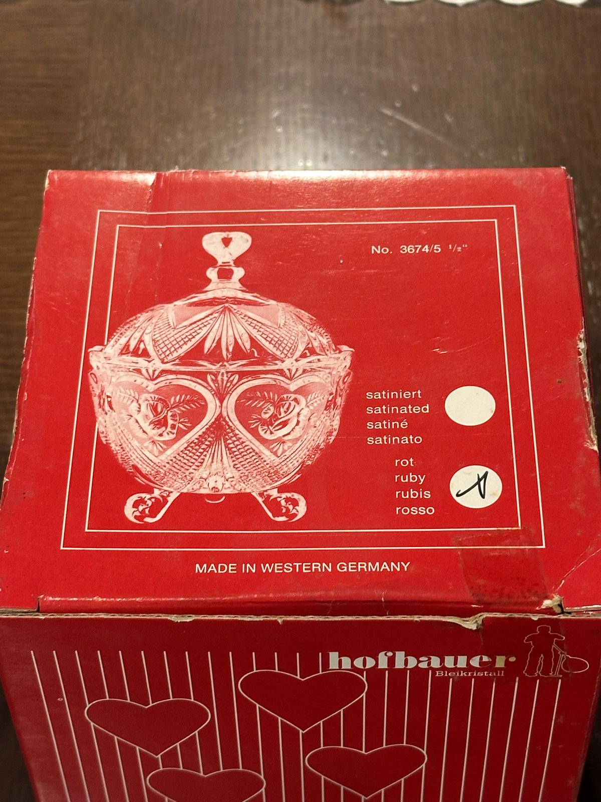 ホフバウアー（HOFBAUER) クリスタルキャンディポットドイツ製