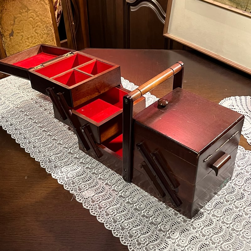 木製裁縫箱 (木製裁縫箱 ソーイングボックス(お針箱 小(小さめ 木製裁縫箱 (木製裁縫箱 ソーイングボックス(お針箱 小(小さめ