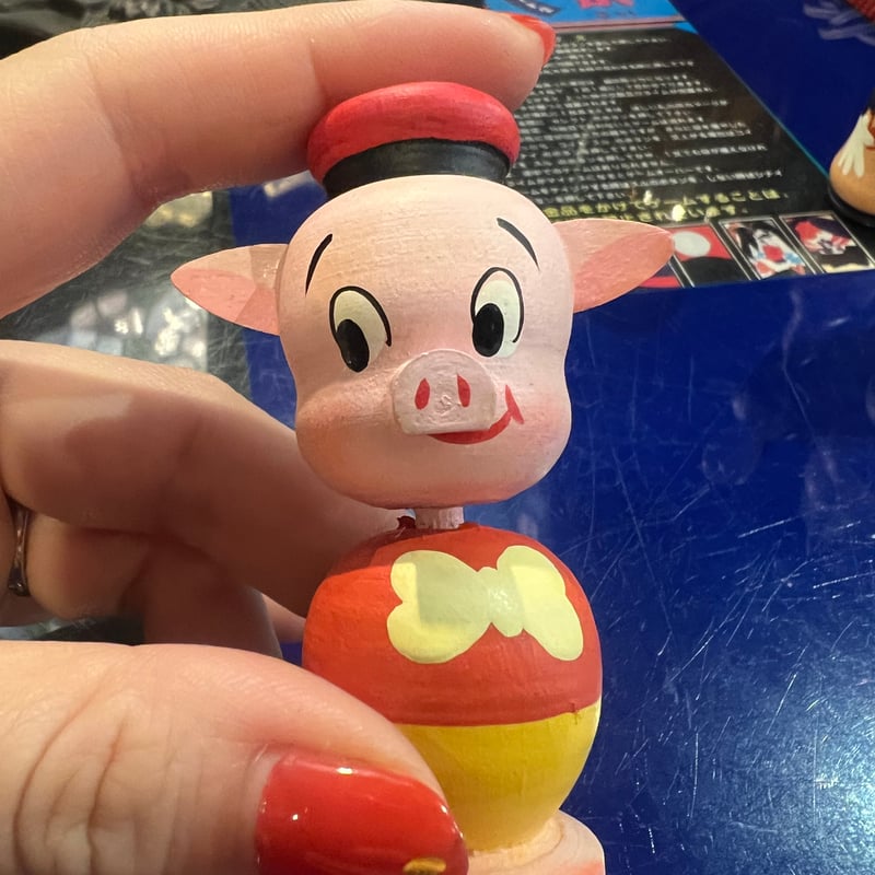 ディズニー3匹のこぶた まんがこけし4体セット（箱あり