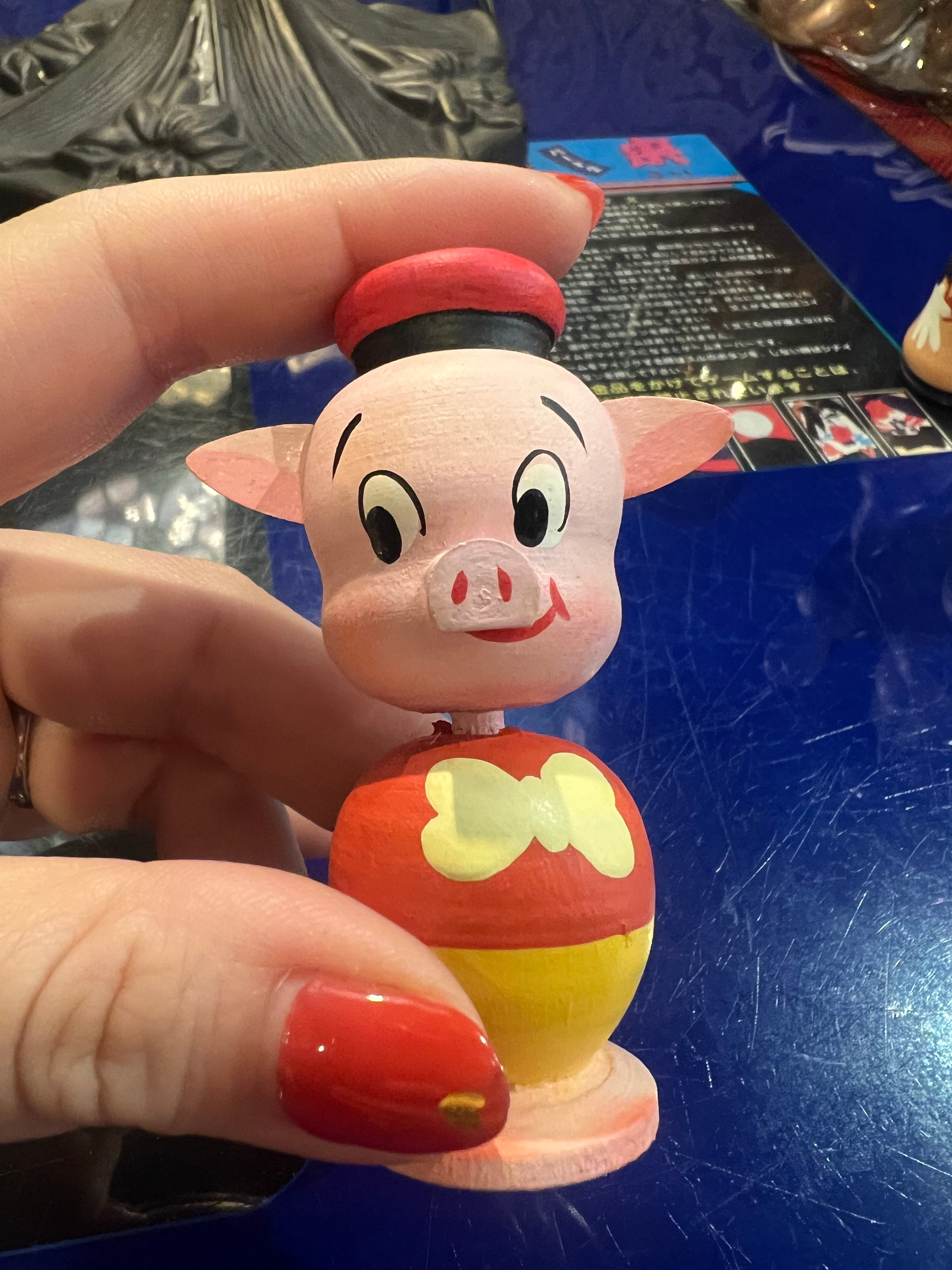 ディズニーキャラクター 漫画こけしケース付き ディズニー3匹のこぶた まんがこけし4体セット（箱あり