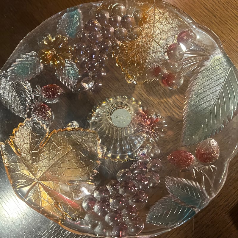 昭和レトロ】SOGA フルーツ柄ガラス皿 | アンティーク家具と喫茶
