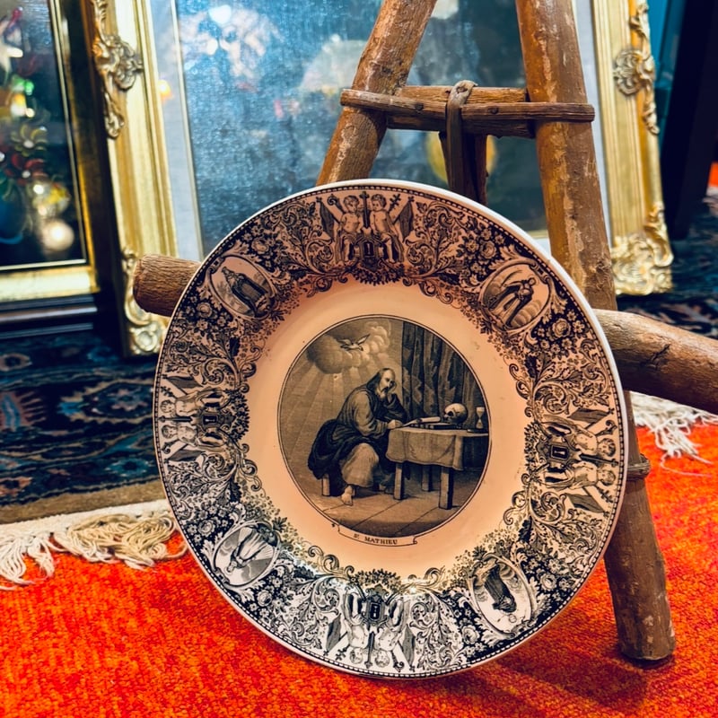 クレイユモントロー プレート フランスアンティーク クレイユ