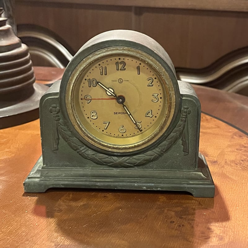 金属製精工舎の置き時計 （ジャンク品） | アンティーク家具と喫茶
