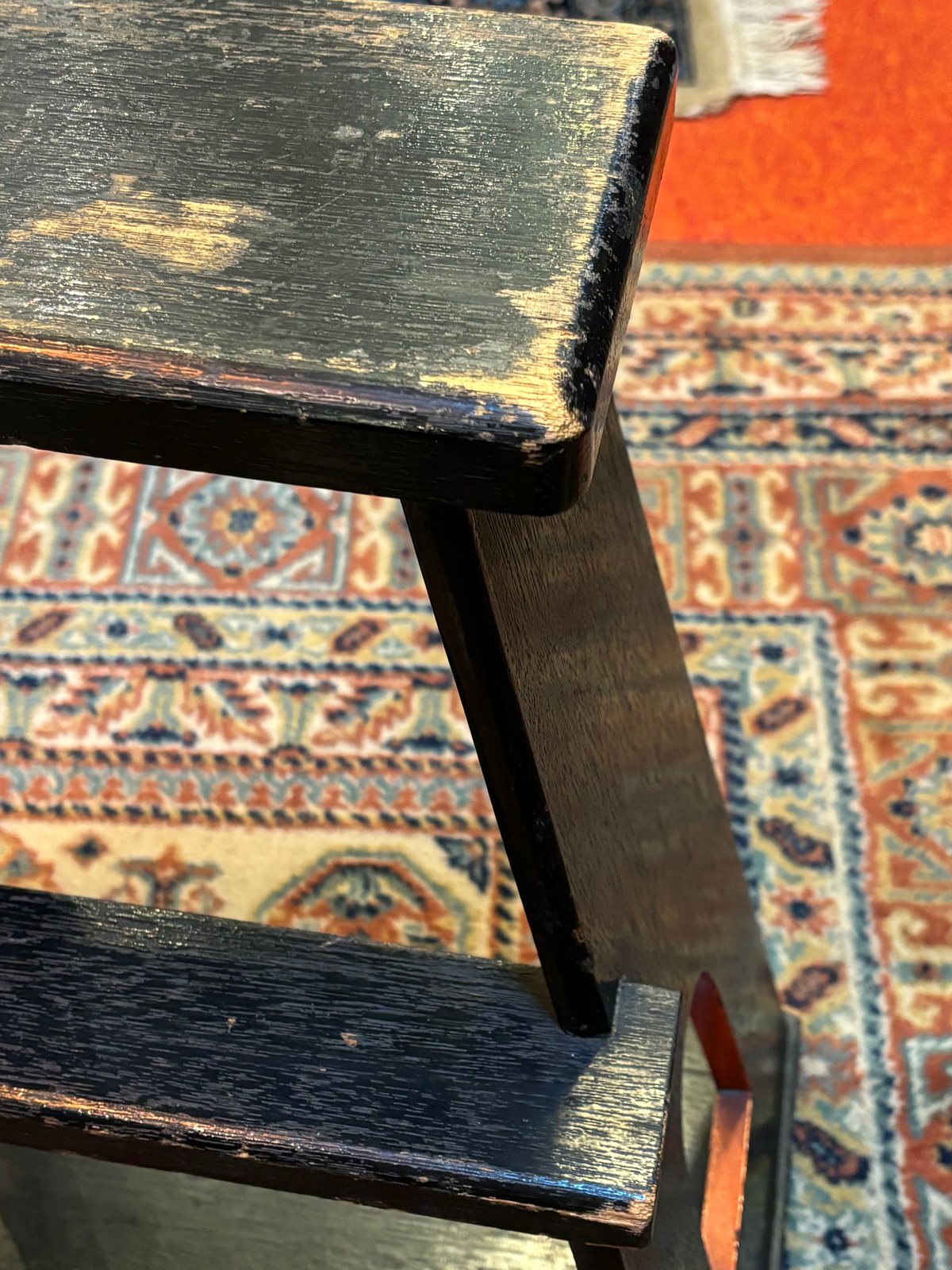 ✰キャメルレザー鋲スツール踏み台　アンティークヴィンテージ昭和レトロ ✰キャメルレザー鋲スツール踏み台 アンティークヴィンテージ