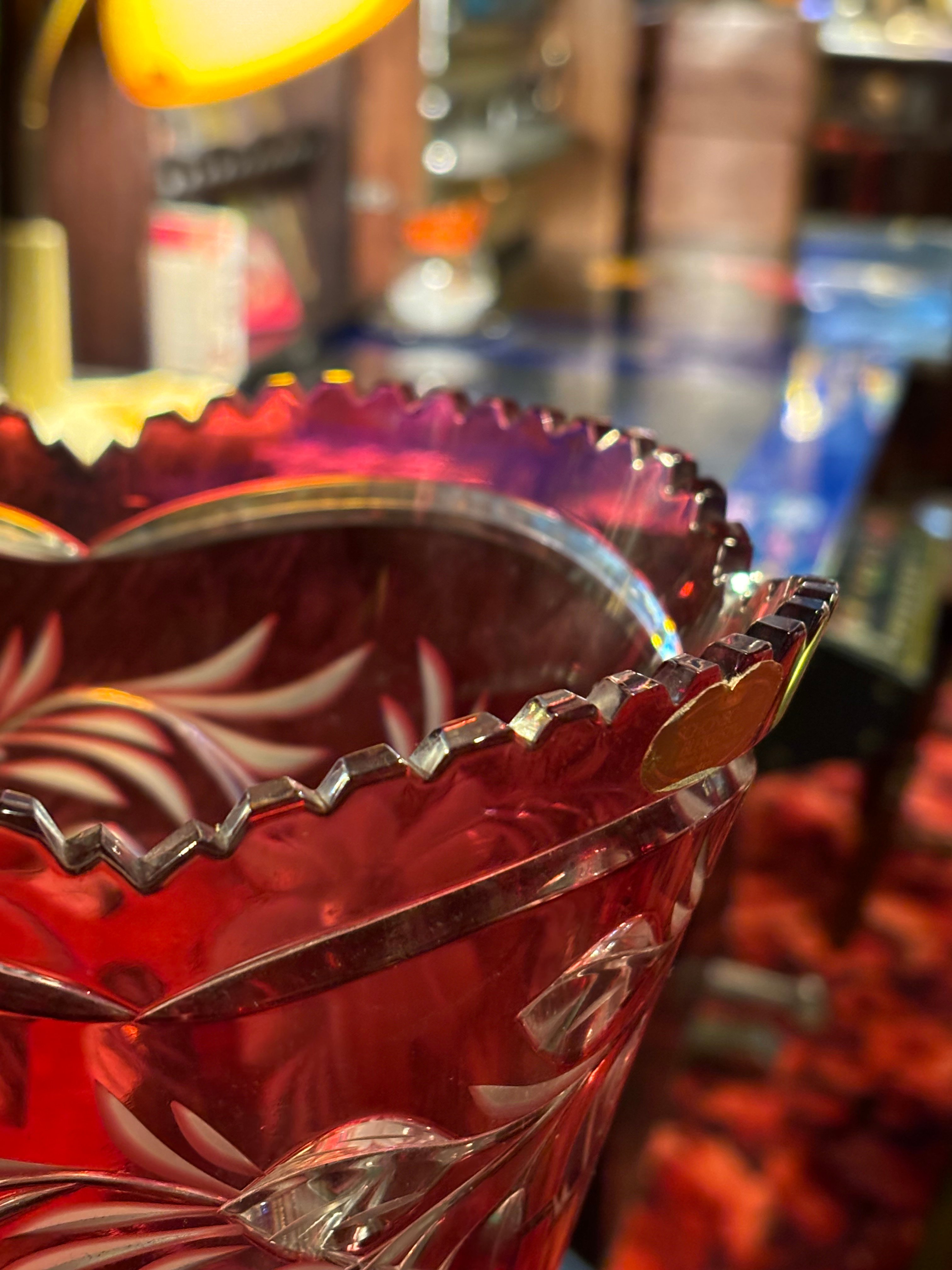 カットガラス 花瓶 フラワーベース ドイツ製 | アンティーク家具と喫茶