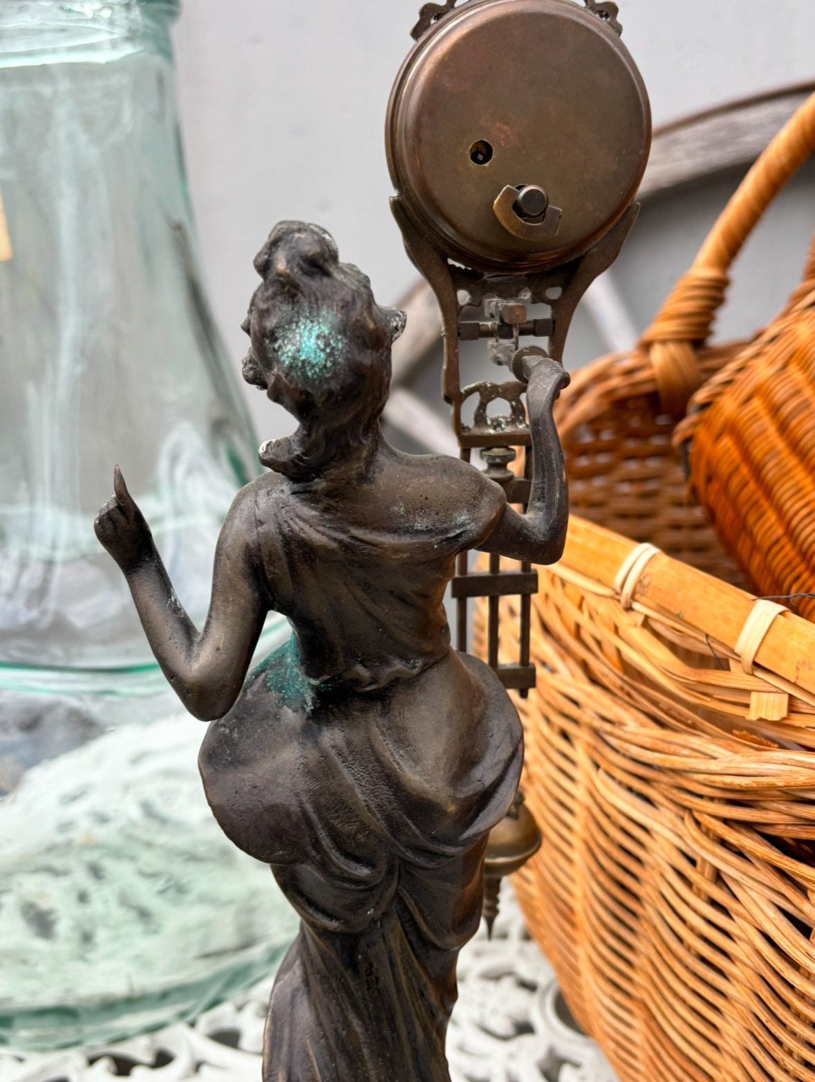 アンティーク ブロンズ像 総体振り置き時計 ※参照 | アンティーク家具