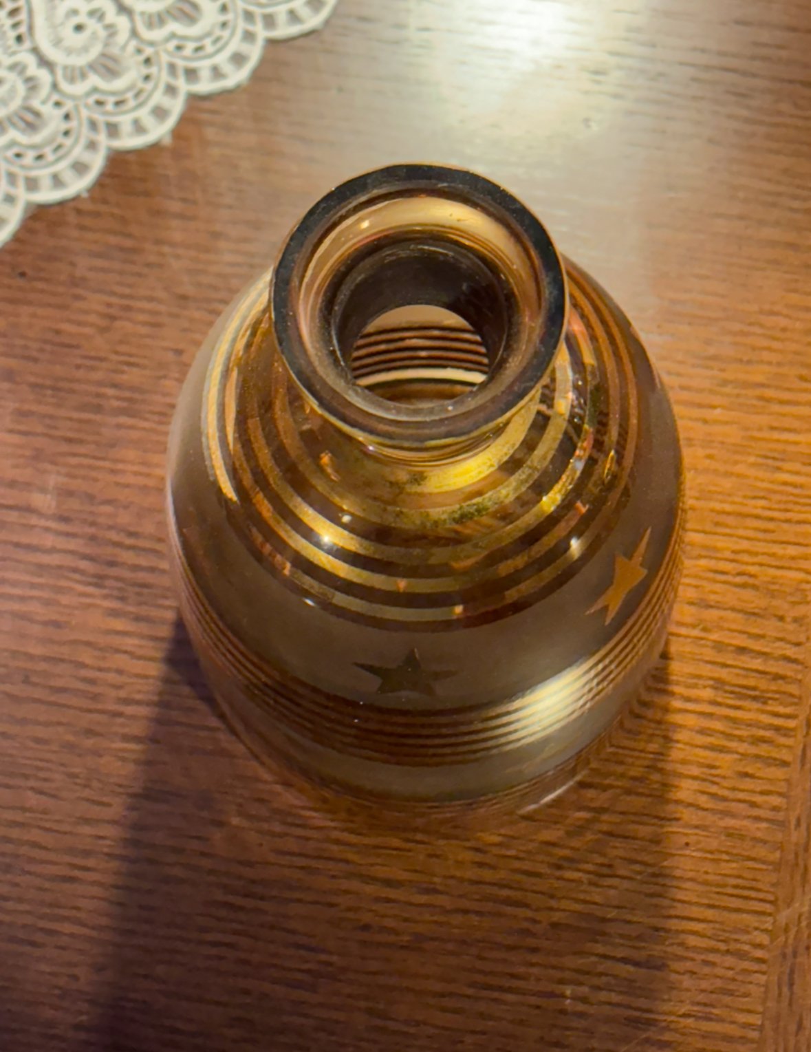 ボヘミアグラスセット 星柄のデキャンタ&ミニグラス5個セット