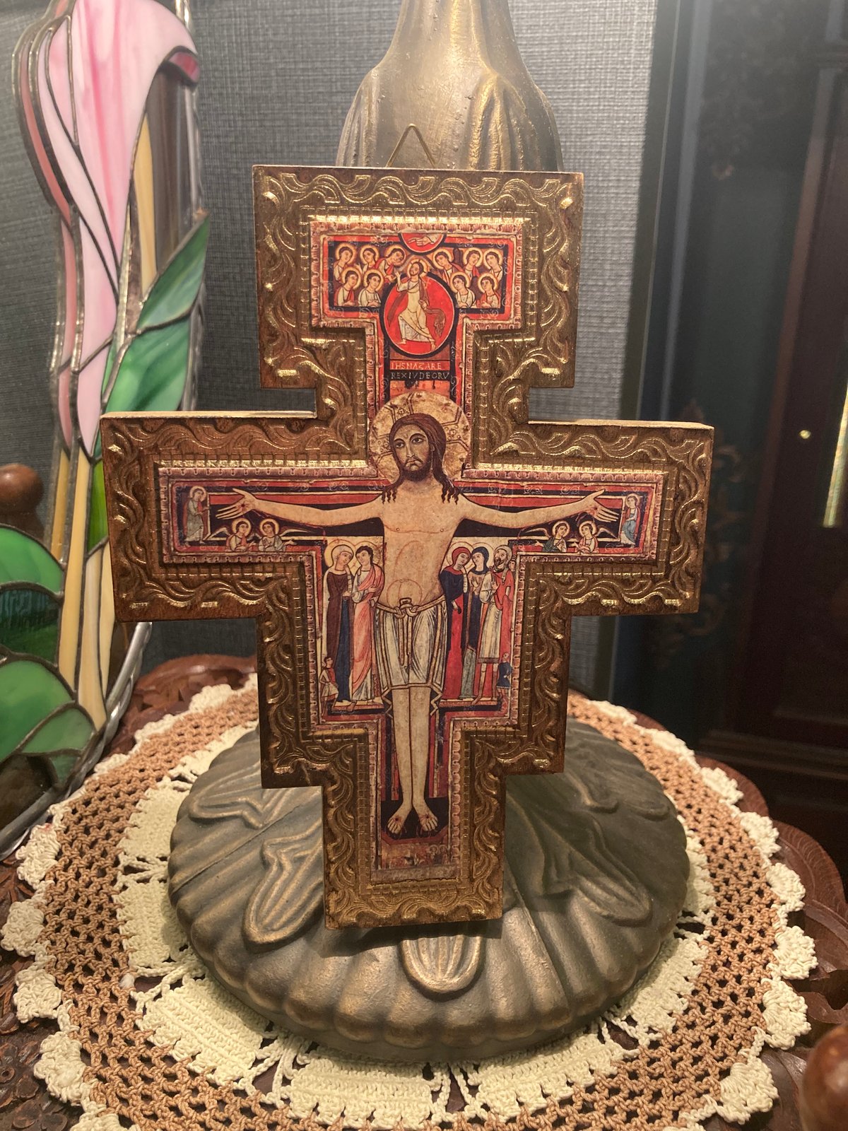 サン・ダミアーノの聖十字架壁掛け(木製) | アンティーク家具と喫茶