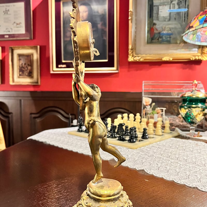 アンティーク雑貨　和製アンティーク　戦前　Zマーク　手巻き式　テンプ式　掛け時計 アンティーク雑貨 和製アンティーク 戦前 Zマーク 手巻き式 テンプ式