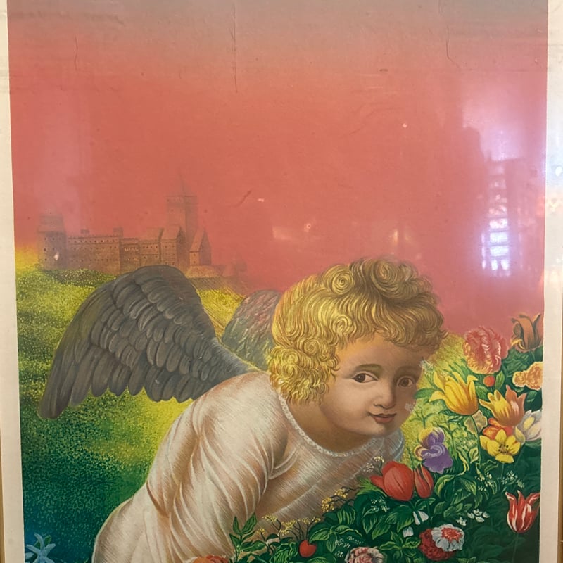 柳井伊都岐 「まなざし」 リトグラフ | アンティーク家具と喫茶