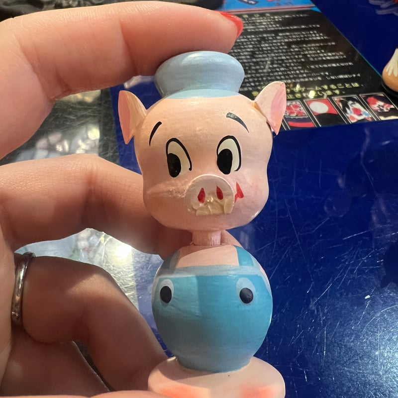 ディズニー3匹のこぶた まんがこけし4体セット（箱あり