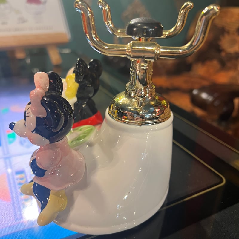 オルゴール ミッキーとミニーの受話器置き（陶器製） | アンティーク