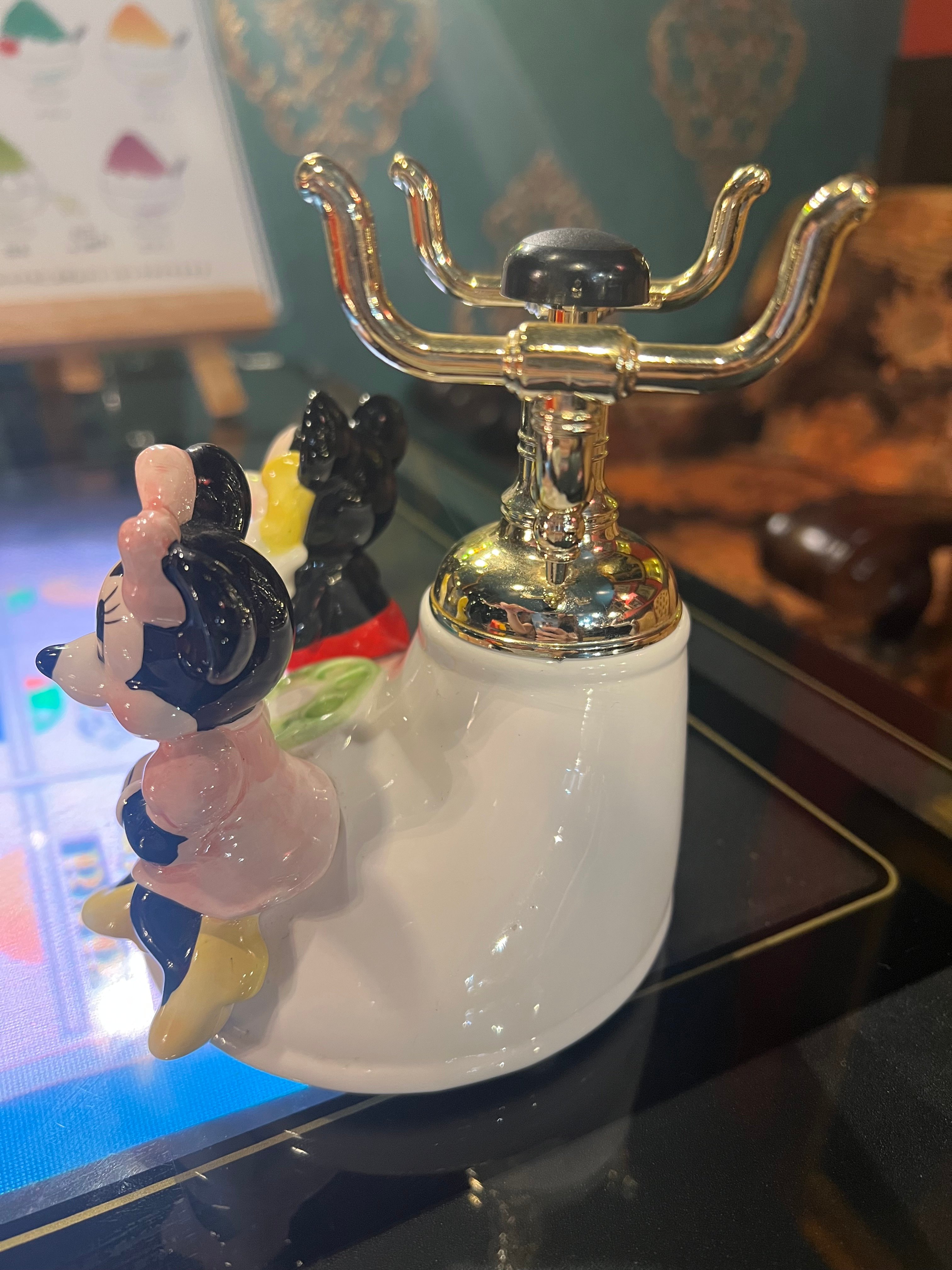 オルゴール ミッキーとミニーの受話器置き（陶器製） | アンティーク