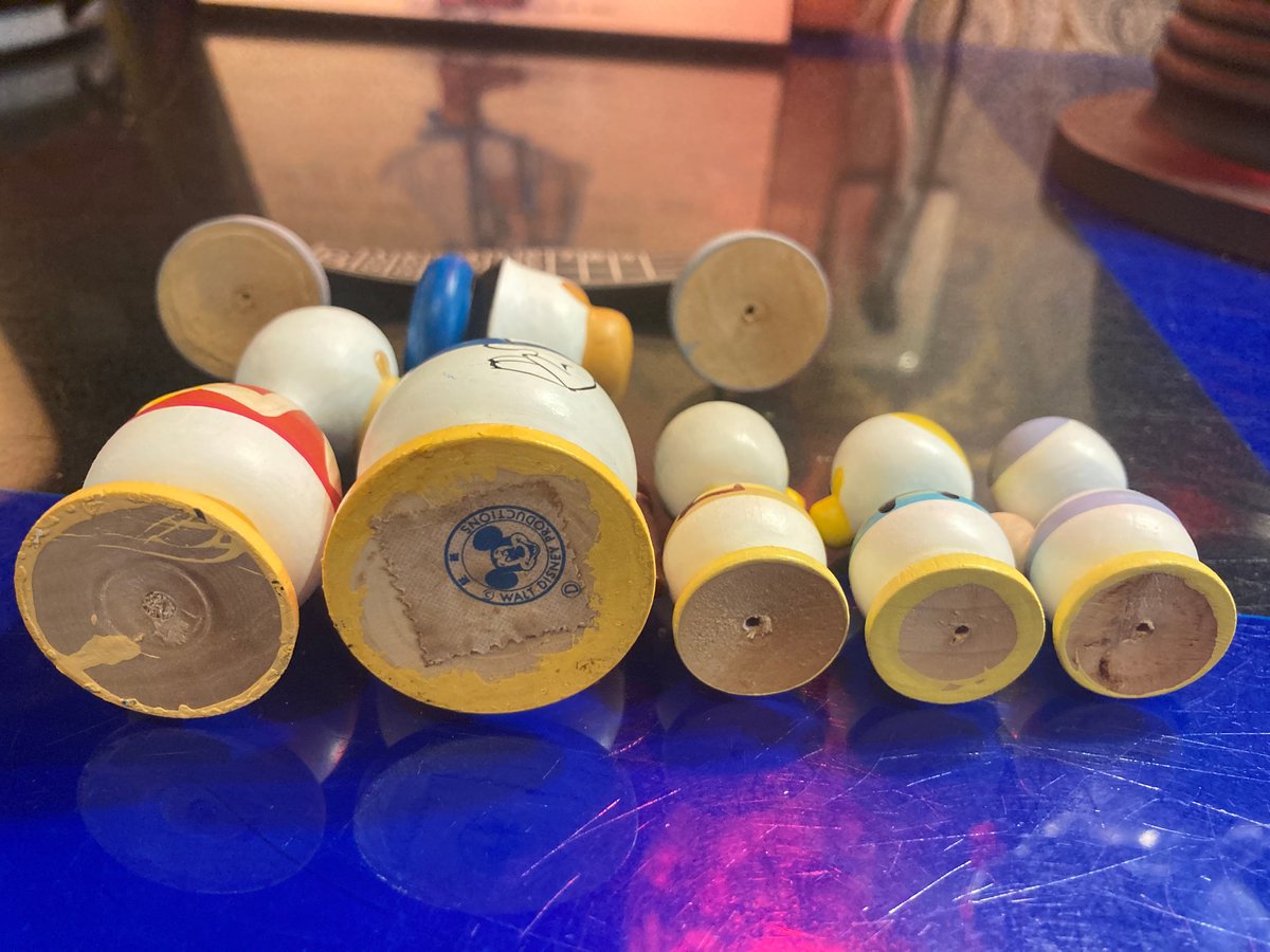 ディズニー ドナルドダック一家 木製こけし 6点セット | アンティーク