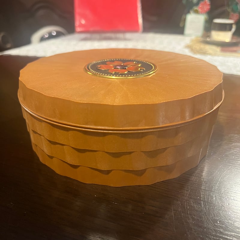 万博 お菓子入れ  ゲキレア 昭和レトロ EXPO'70 万博お菓子入れ | アンティーク家具と喫茶 キッチン収納・ラック