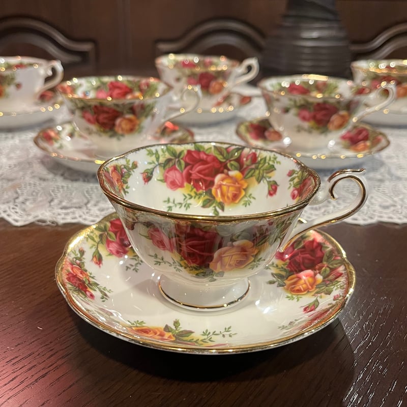 ロイヤル アルバートティーカップ15ｐセット1920年代 ROYAL ALBERT (ロイヤルアルバート) ティーセット オールド